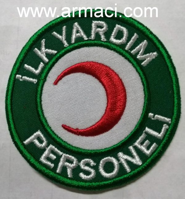 İlk Yardım Logo, İlk yardım personeli logo Arma Nakış etiket brove