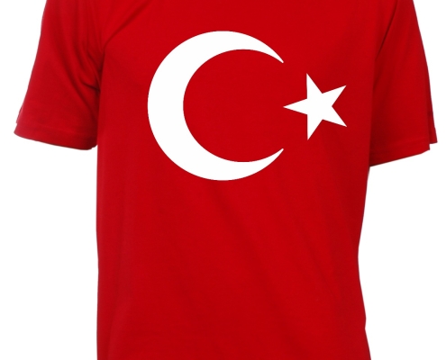 Türk Bayraklı Tişört Flex Baskılı