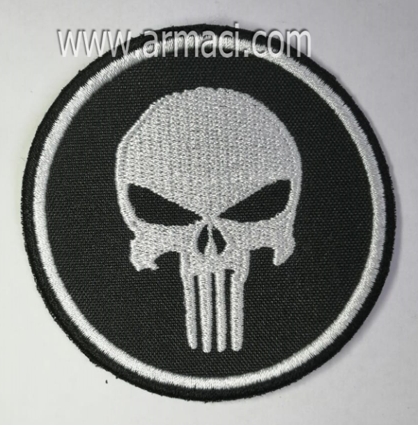 Kuru Kafa Punisher Amblem Logo Nakış Arma Yama Patch